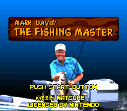 Mark Davis' The Fishing Master (USA) Title Screen